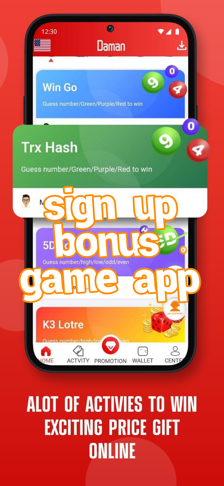 sign up bonus game app Screenshots